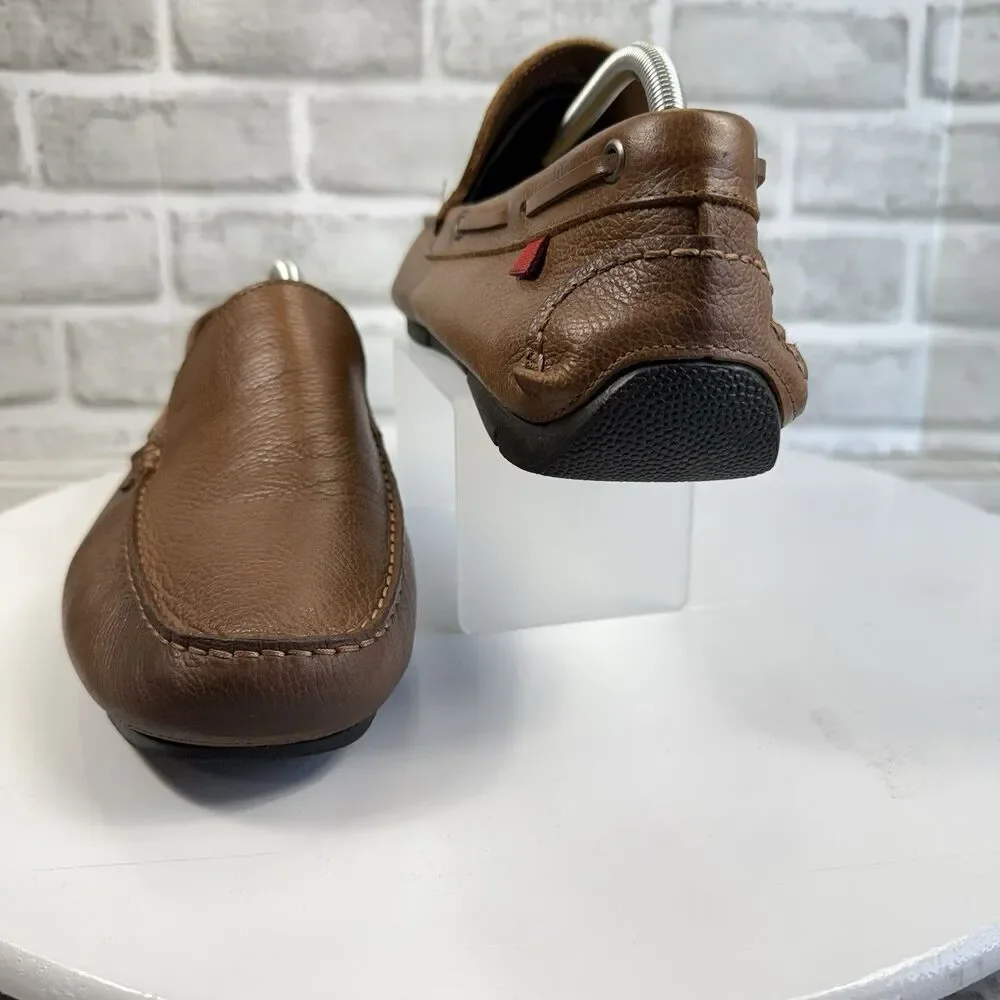 Marc Joseph New York Men's Size 10.5 Brown Leather Driving Slip On Loafers
